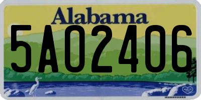 AL license plate 5AO2406