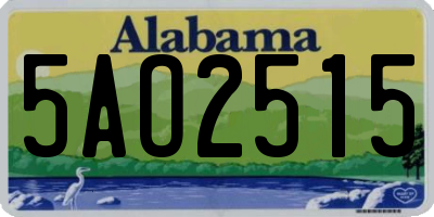 AL license plate 5AO2515