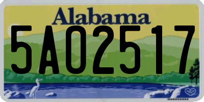 AL license plate 5AO2517