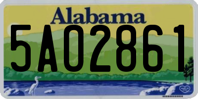 AL license plate 5AO2861
