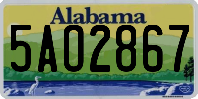AL license plate 5AO2867