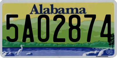 AL license plate 5AO2874