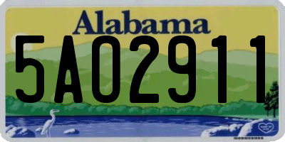 AL license plate 5AO2911