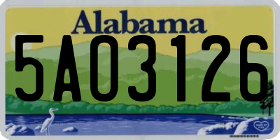 AL license plate 5AO3126