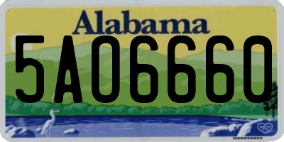 AL license plate 5AO6660
