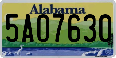AL license plate 5AO7630