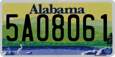 AL license plate 5AO8061
