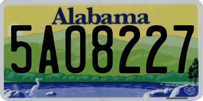 AL license plate 5AO8227
