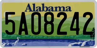 AL license plate 5AO8242