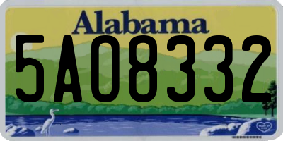 AL license plate 5AO8332