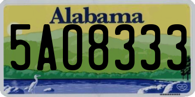 AL license plate 5AO8333