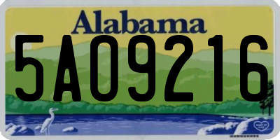 AL license plate 5AO9216