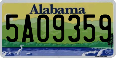 AL license plate 5AO9359