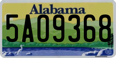 AL license plate 5AO9368