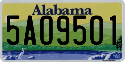 AL license plate 5AO9501