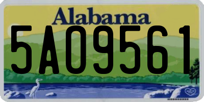 AL license plate 5AO9561