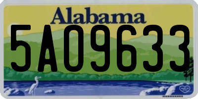 AL license plate 5AO9633