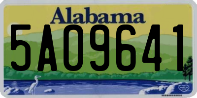 AL license plate 5AO9641