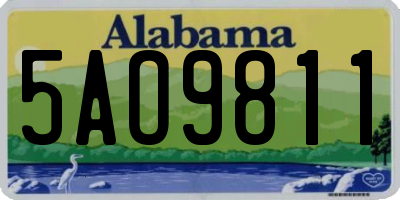 AL license plate 5AO9811
