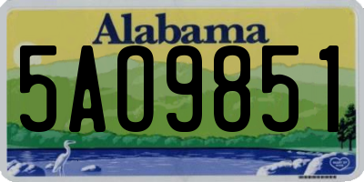 AL license plate 5AO9851