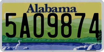 AL license plate 5AO9874