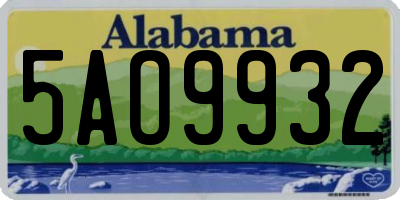 AL license plate 5AO9932