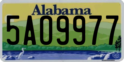 AL license plate 5AO9977