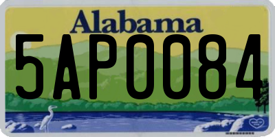 AL license plate 5AP0084
