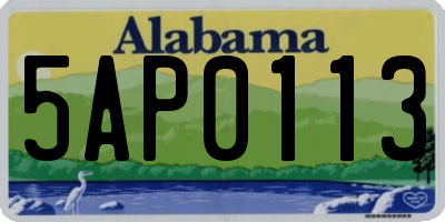 AL license plate 5AP0113