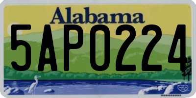 AL license plate 5AP0224