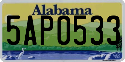 AL license plate 5AP0533