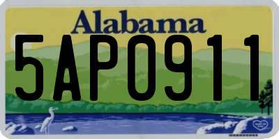 AL license plate 5AP0911
