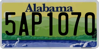AL license plate 5AP1070