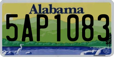 AL license plate 5AP1083