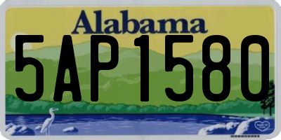 AL license plate 5AP1580