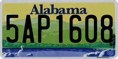 AL license plate 5AP1608