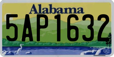 AL license plate 5AP1632