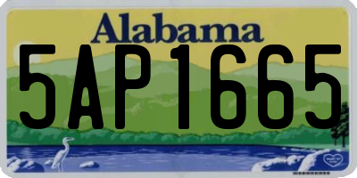 AL license plate 5AP1665