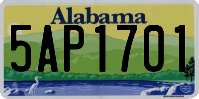 AL license plate 5AP1701