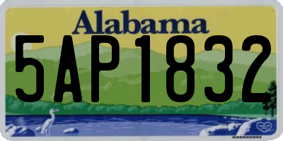 AL license plate 5AP1832