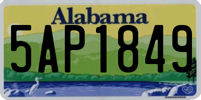 AL license plate 5AP1849