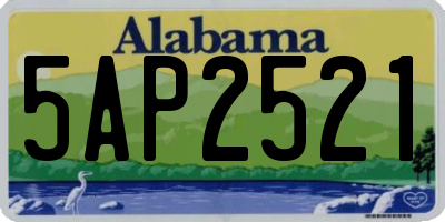 AL license plate 5AP2521