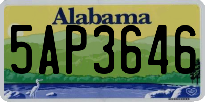 AL license plate 5AP3646