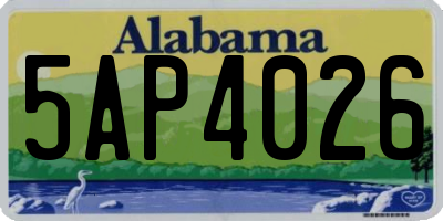 AL license plate 5AP4026