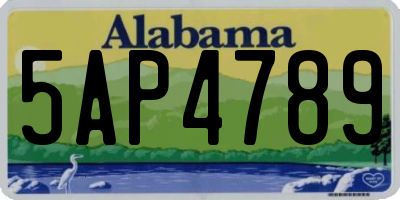 AL license plate 5AP4789