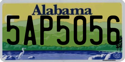 AL license plate 5AP5056