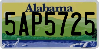 AL license plate 5AP5725