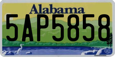 AL license plate 5AP5858
