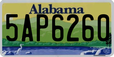 AL license plate 5AP6260