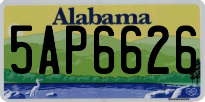 AL license plate 5AP6626